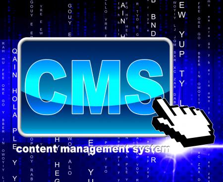 Content Management System Indicates World Wide Web And Internet