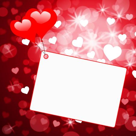 Copyspace Tag Represents Valentines Day And Card