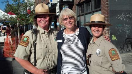 Councilmember Bagshaw with Park Rangers