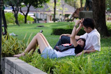 couple in park