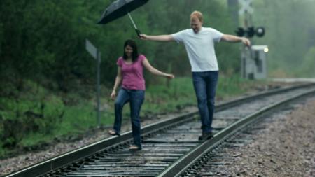 Couple on Railroad