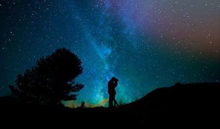 Couple under the Milky Way