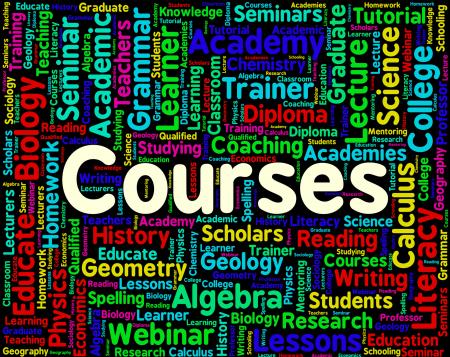 Courses Word Means Words School And Syllabus