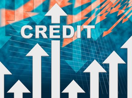 Credit Graph Indicates Finance And Loan Diagram