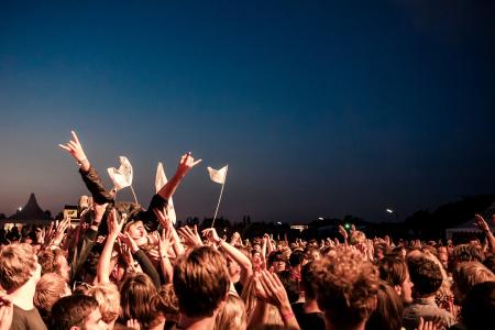 Crowdsurfing at the Tocotronic show