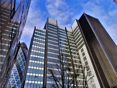 Curtain Wall Building Under Cloudy Sky