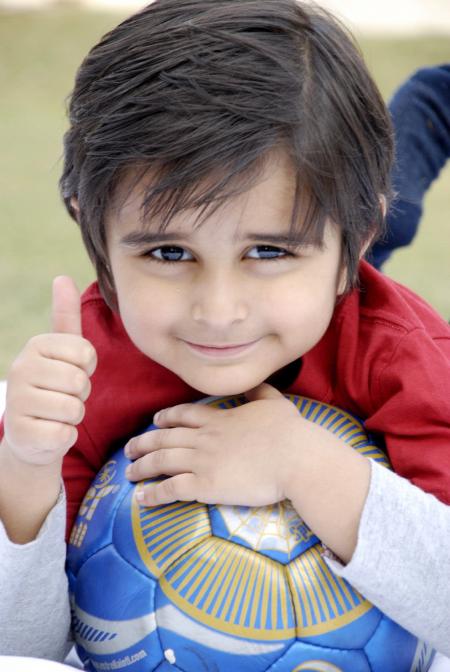 Cute Baby With Football
