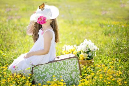 Cute Girl in the Garden