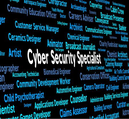 Cyber Security Specialist Shows World Wide Web And Employment