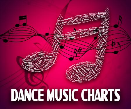 Dance Music Charts Means Hit Parade And Disco