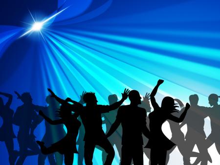 Dancing Party Indicates Cheerful Nightclub And Celebrate