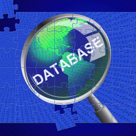 Database Magnifier Represents Search Magnify And Databases