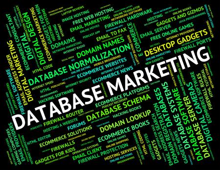 Database Marketing Indicates Databases Text And Promotion