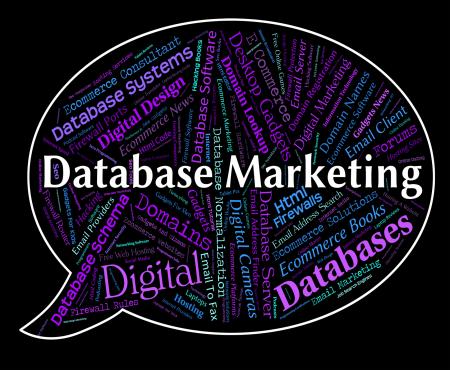 Database Marketing Represents Sales Words And Computing