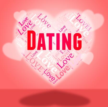 Dating Heart Shows Sweetheart Hearts And Relationship