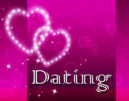 Dating Hearts Represents Romantic Romance And Sweetheart