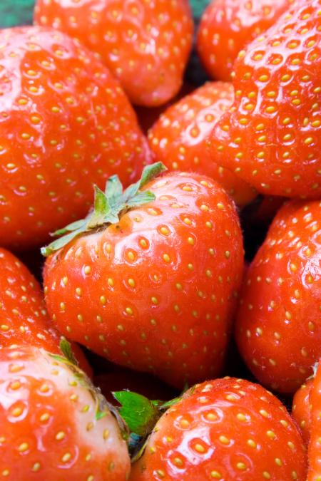 Delicious red strawberries