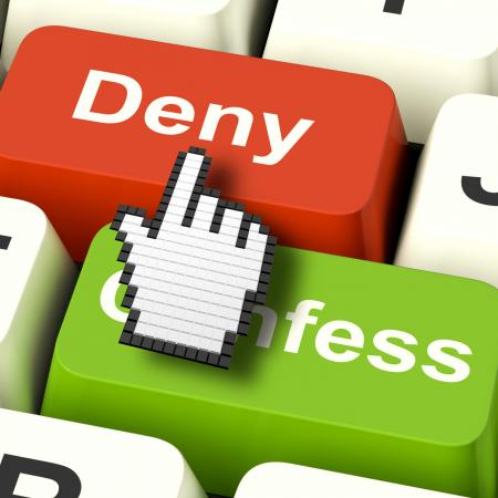 Denial Deny Keys Shows Guilt Or Denying Guilt Online