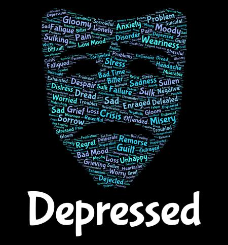 Depressed Word Means Despair Words And Text