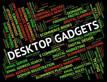 Desktop Gadgets Represents Mod Con And Appliance