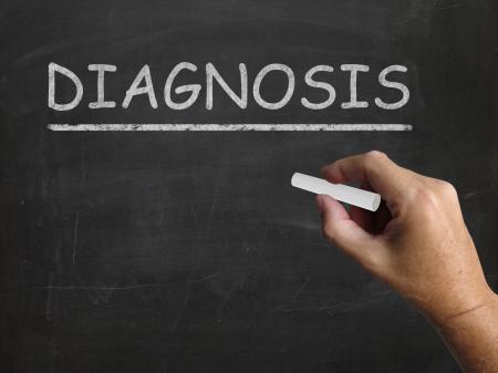 Diagnosis Blackboard Means Identifying Illness Or Problem