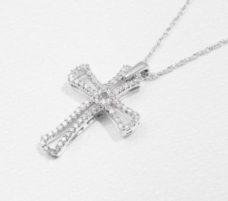 Diamond cross necklace