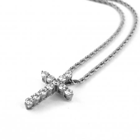 Diamond cross neclace