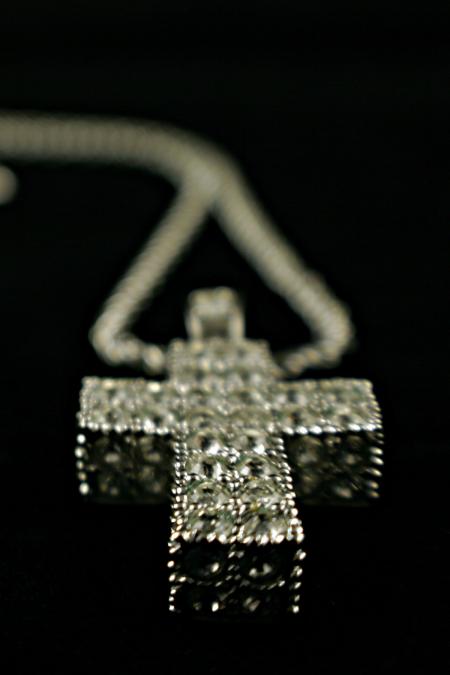 Diamond cross necklace