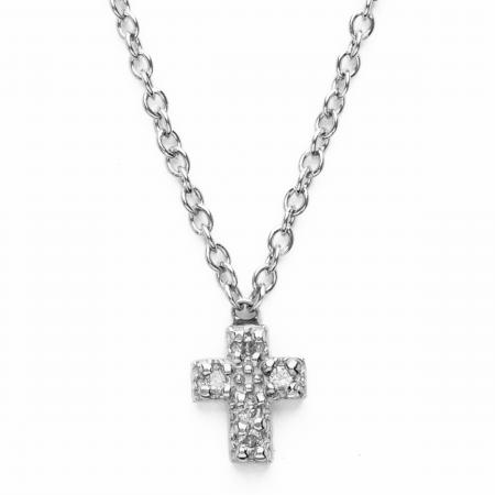 Diamond cross neclace