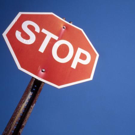 Dirty stop sign