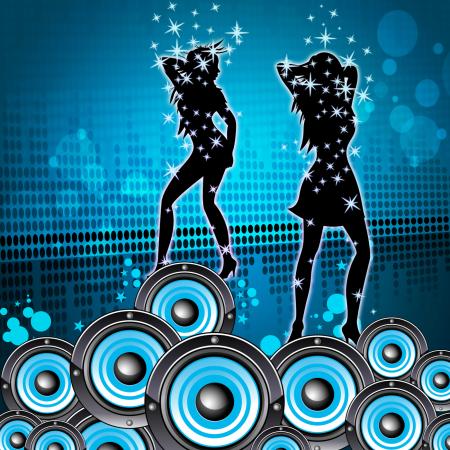 Disco Music Shows Sound Party And Melody