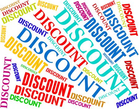 Discount Words Represents Promotion Promo And Bargain