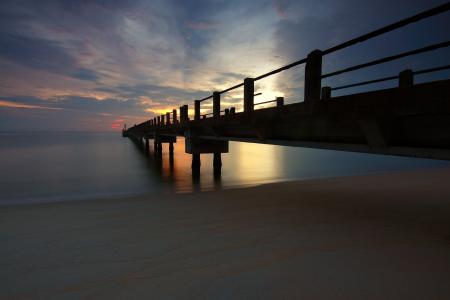 Dock Photo during Sunrise