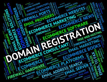 Domain Registration Indicates Sign Up And Application