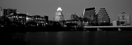 Downtown Austin in Black and White