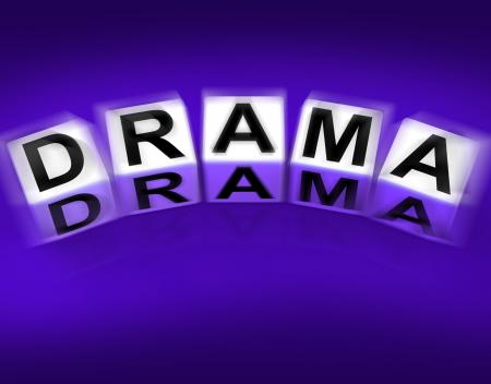 Drama Blocks Displays Dramatic Theater or Emotional Feelings