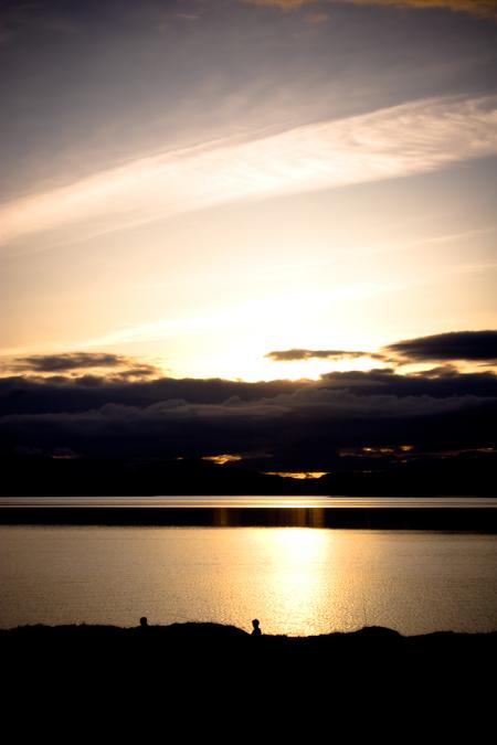 Dramatic sunset in Iceland