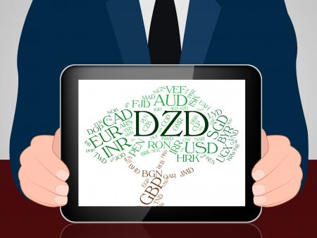 Dzd Currency Means Foreign Exchange And Algerian