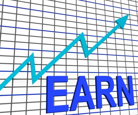 Earn Graph Chart Shows Increase Earnings Growing