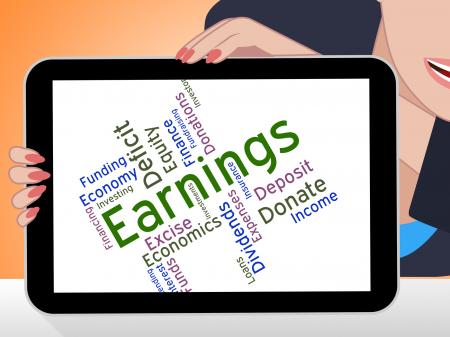 Earnings Word Means Wage Revenues And Earns