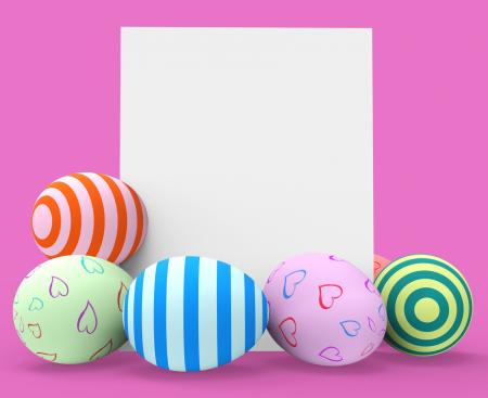 Easter Eggs Represents Blank Space And Copy-Space