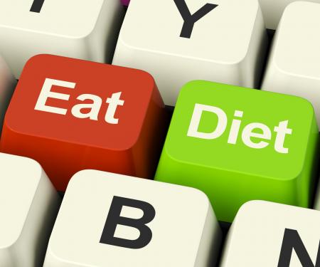 Eat Diet Keys Showing Fiber Exercise Fat And Calories Advice Online