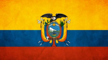 Ecuador Grunge Flag