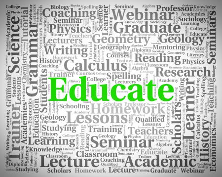 Educate Word Shows Develop Studying And University