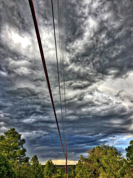 Electric Sky Over Electric Lines