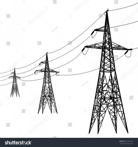 Electricity Lines Silhouette