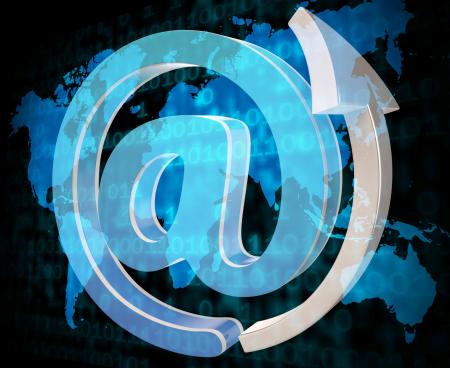 Email Sign Shows Send Message And Communicate