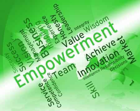 Empowerment Words Shows Spur On And Empowering