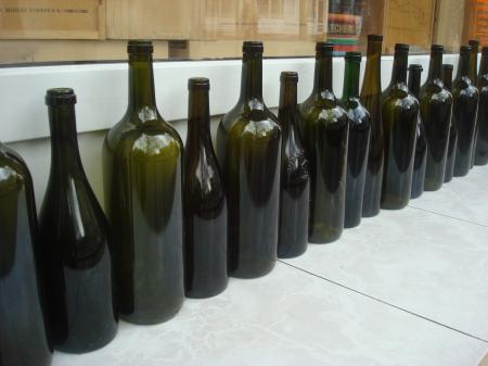 Empty wine bottles