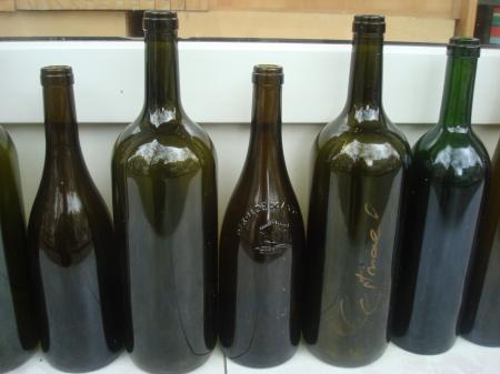 Empty wine bottles